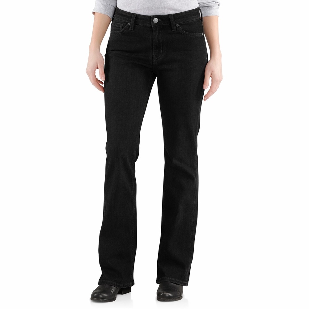 Carhartt Jasper Original Fit Mid Rise Bootcut Jeans Dark Grey 6 Short